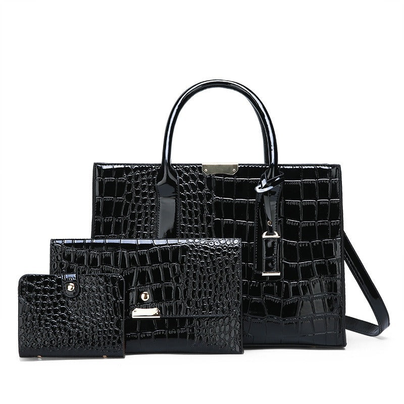 Fashion Crocodile Pattern Shoulder Bag