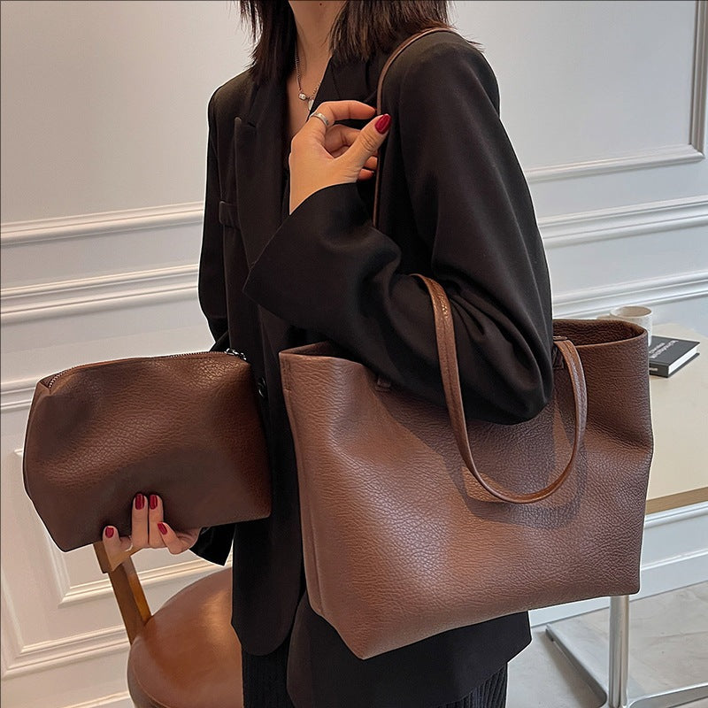 Large Capacity PU Tote Bag for Women