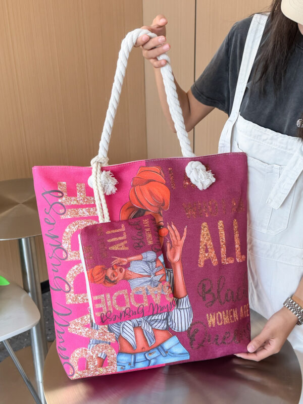 Hand-Painted Canvas Tote Bag