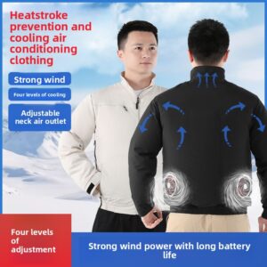 Cooling Fan Work Jacket with Battery Pack