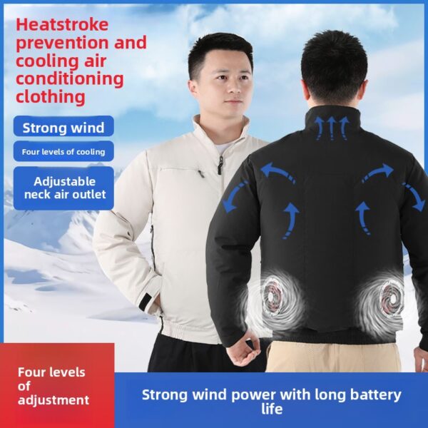 Cooling Fan Work Jacket with Battery Pack