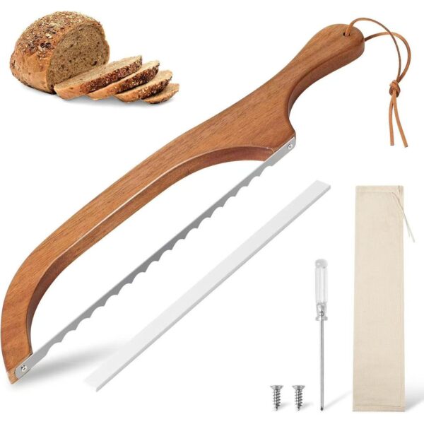Wooden Handle Bread Cutting Knife
