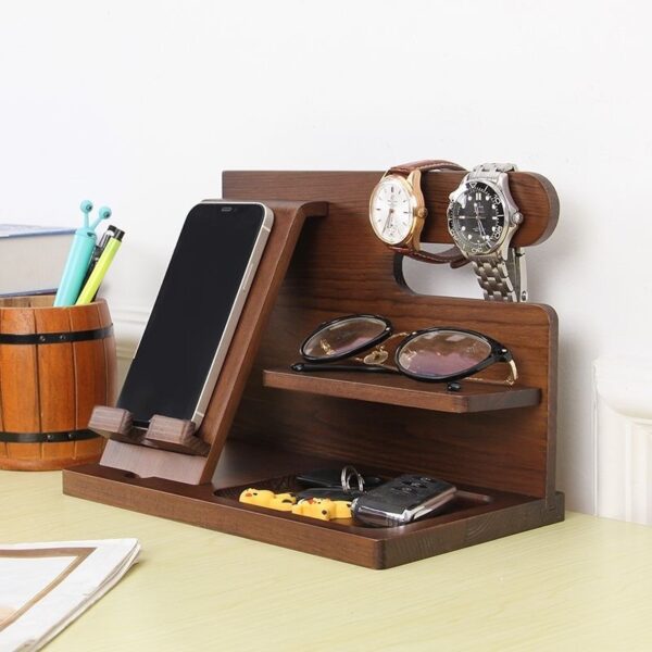 Wooden Mobile Phone Storage Rack