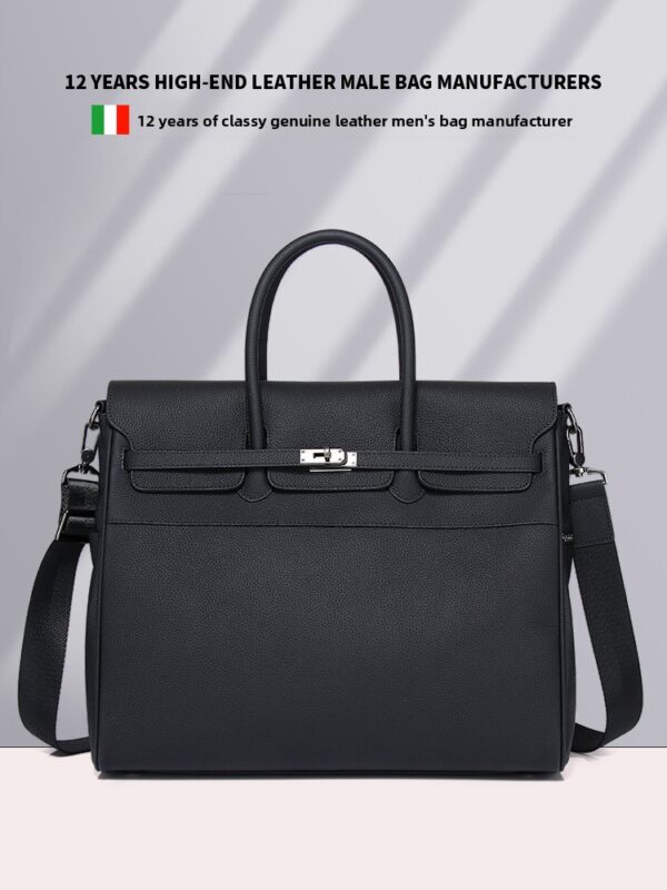 Genuine Leather Briefcase, 16-Inch Laptop Bag