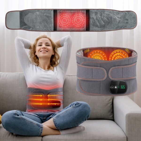 USB Heating Massage Belt with Red Light Therapy