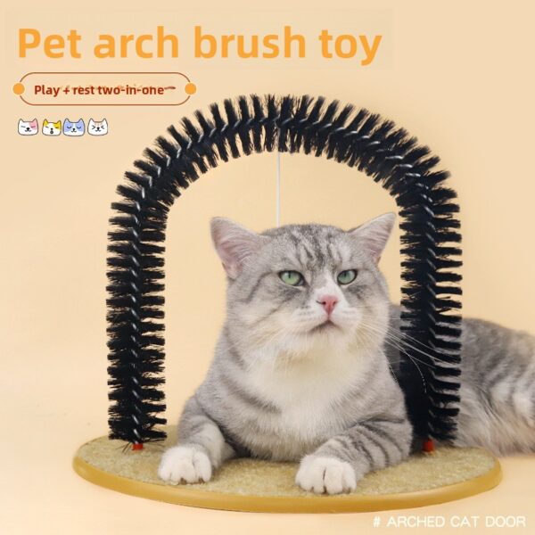 Arched-arch cat grooming toy