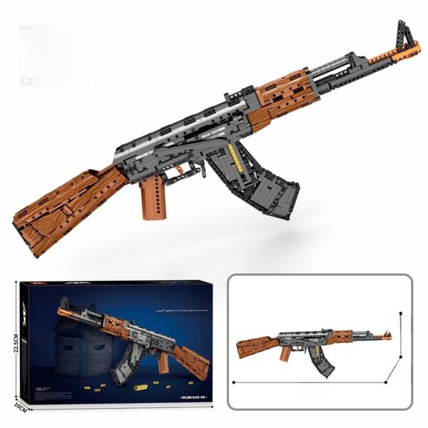 Toy building block gun model