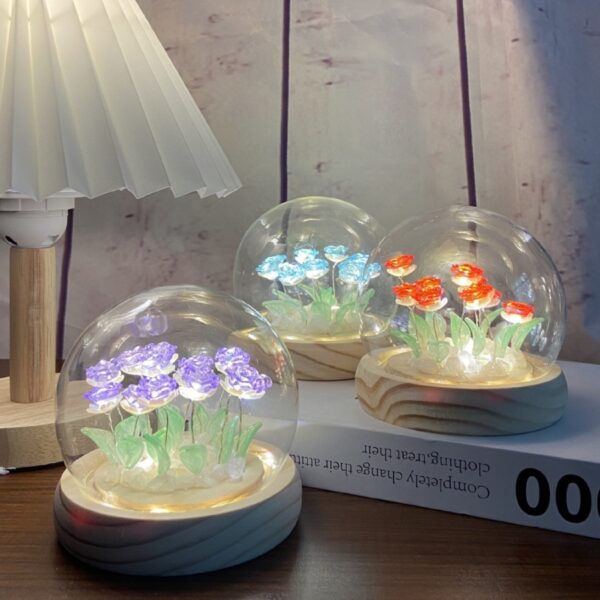 Rose Decorative Night Light with DIY Material