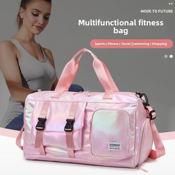 Colorful glittering large-capacity fitness bag