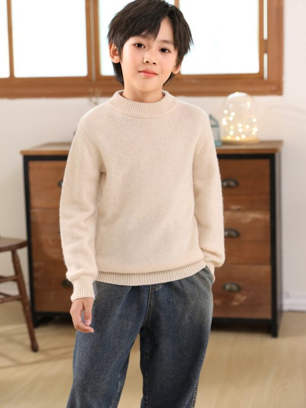 Children's Wool Knitwear Half Turtleneck Pullover