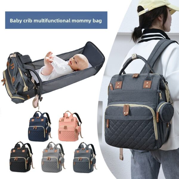 Multifunctional Mommy Bag with Baby Rocking Bed