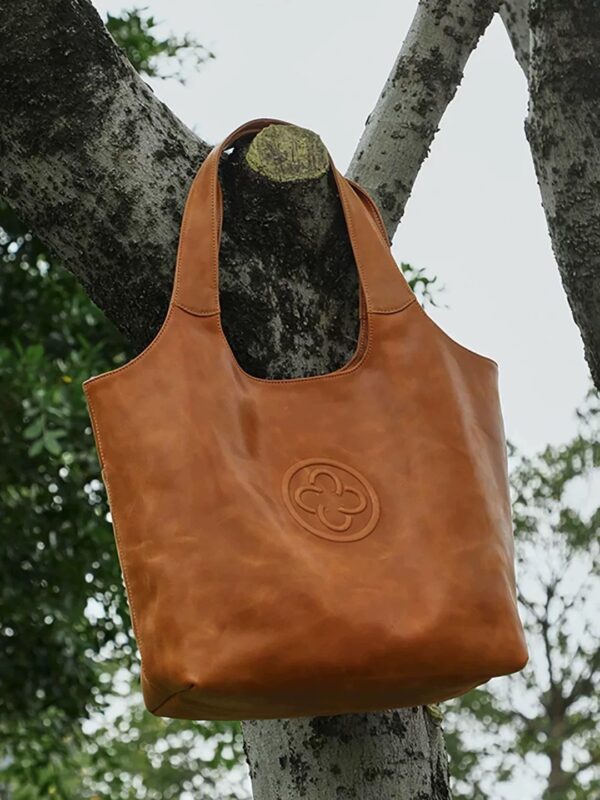 Vegetable Tanned Leather Tote Bag
