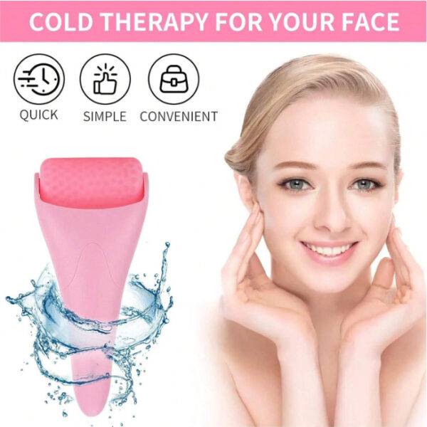 Ice roller for facial skin rejuvenation and cooling