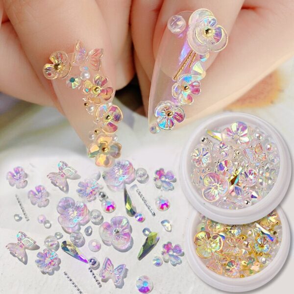 Flower Butterfly Nail